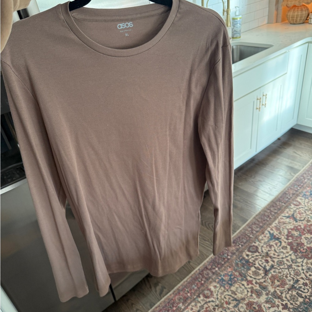 ASOS Brown Long Sleeve Top